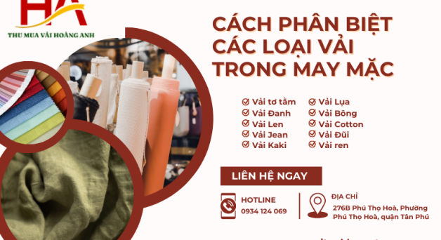 Cách phân biệt các loại vải trong may mặc